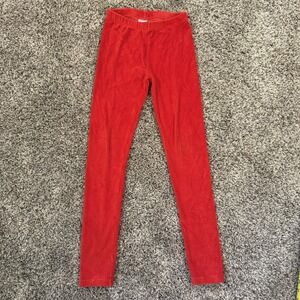 Hanna Andersson Ribbed Velour Leggings Size 10, holiday, Christmas